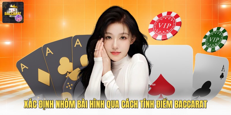 Xác định nhóm bài hình qua cách tính điểm baccarat